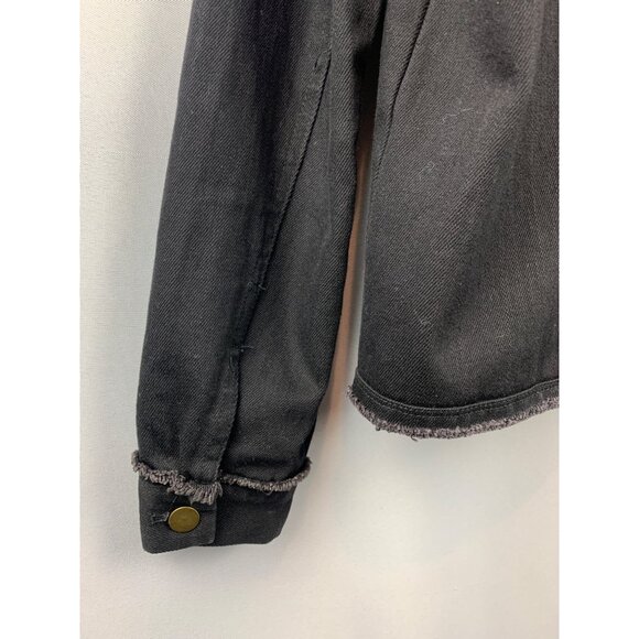 Women's Mod Ref Black Denim Jacket Size M - Picture 5 of 8
